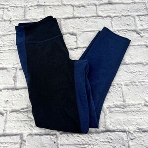 Outdoor Voices High Rise‎ Tech Sweat Two Tone Yoga Legging Pants Blue/Grey Small